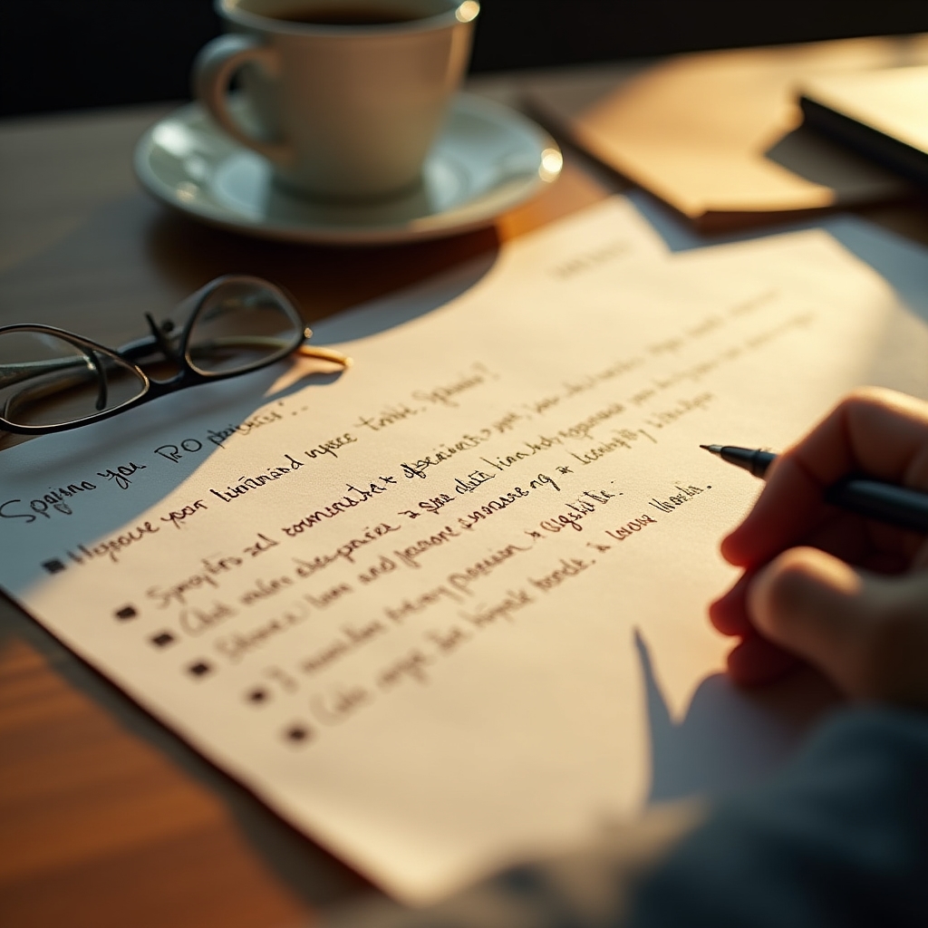 Detaliu cu notițe scrise de mână despre un proiect de companie