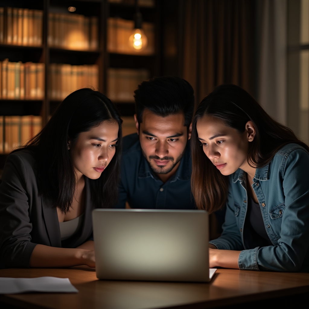 Angajați lucrând împreună la laptop într-un birou luminos